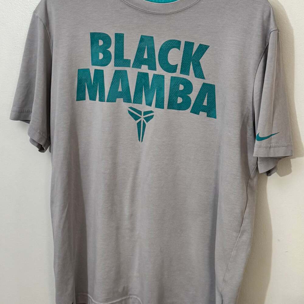 Nike KOBE BRYANT 7 Sea Blue drifit grahic black mamba logo mentality shirt-Large